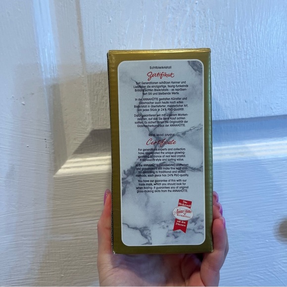 Vintage Chianti Anna Hutte Crystal Lead Vase - Made In Germany New In Box - Picture 2 of 6